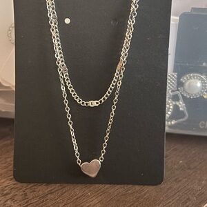 Silver Heart Pendant Necklace